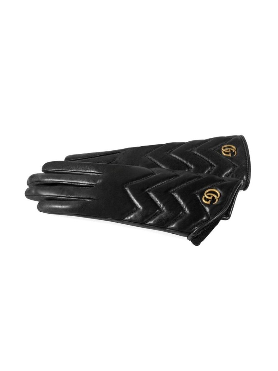 Damen GUCCI Handschuhe | Gg Marmont Lederhandschuhe