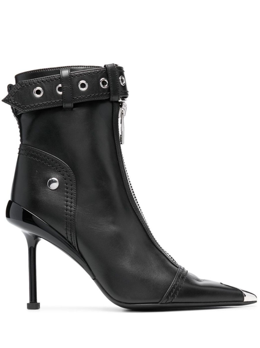 Damen ALEXANDER MCQUEEN Stiefeletten | Slash Biker-Stiefel 100Mm