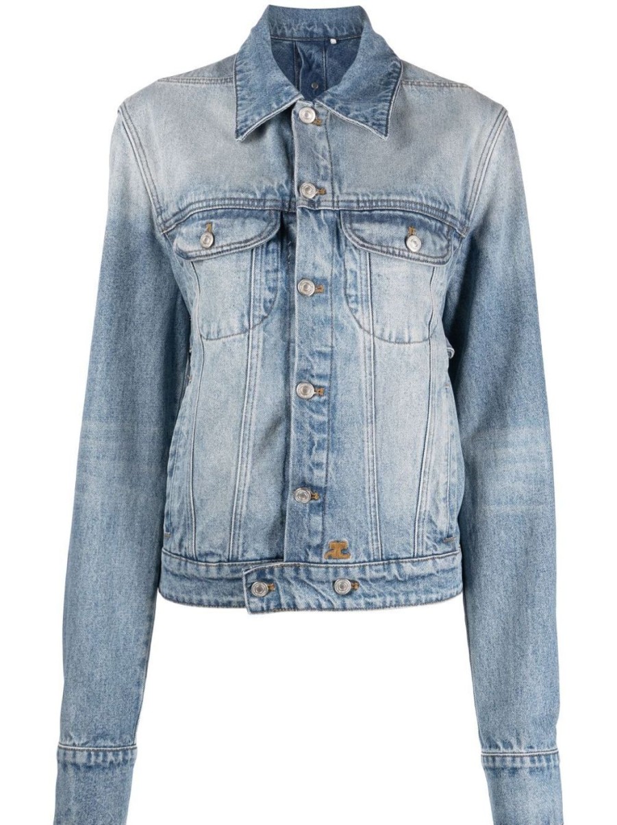 Damen COURRÈGES Denim | Jeansjacke Mit Riemen-Detail