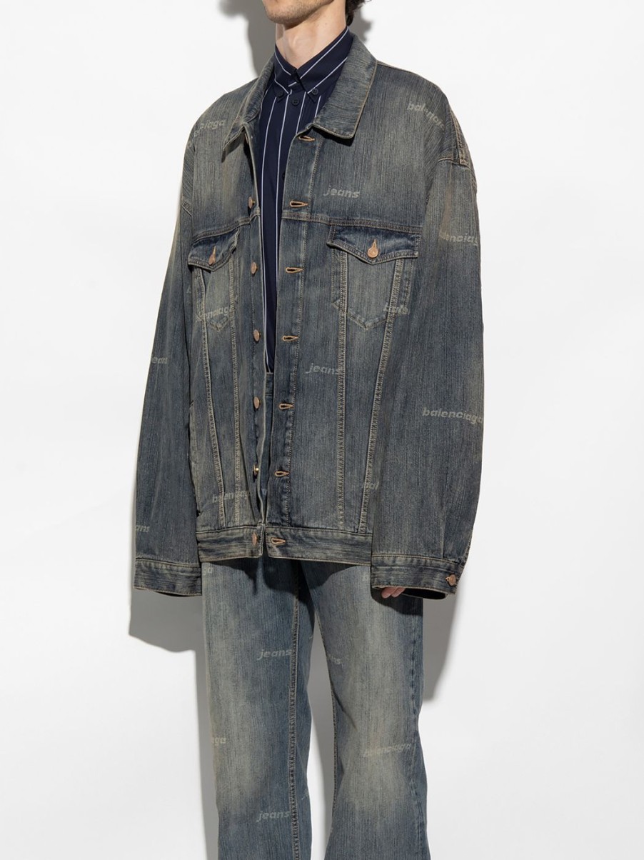 Herren BALENCIAGA Jacken & Westen | Ring Denim Jacke