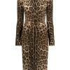 Damen DOLCE & GABBANA Kleider | Kleid Mit Leoparden-Print