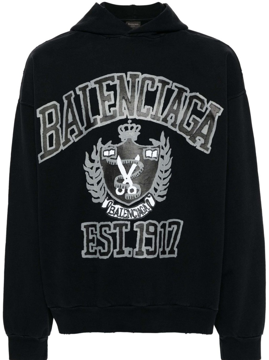 Herren BALENCIAGA Sweatshirts & Hoodies | College Medium Fit Hoodie