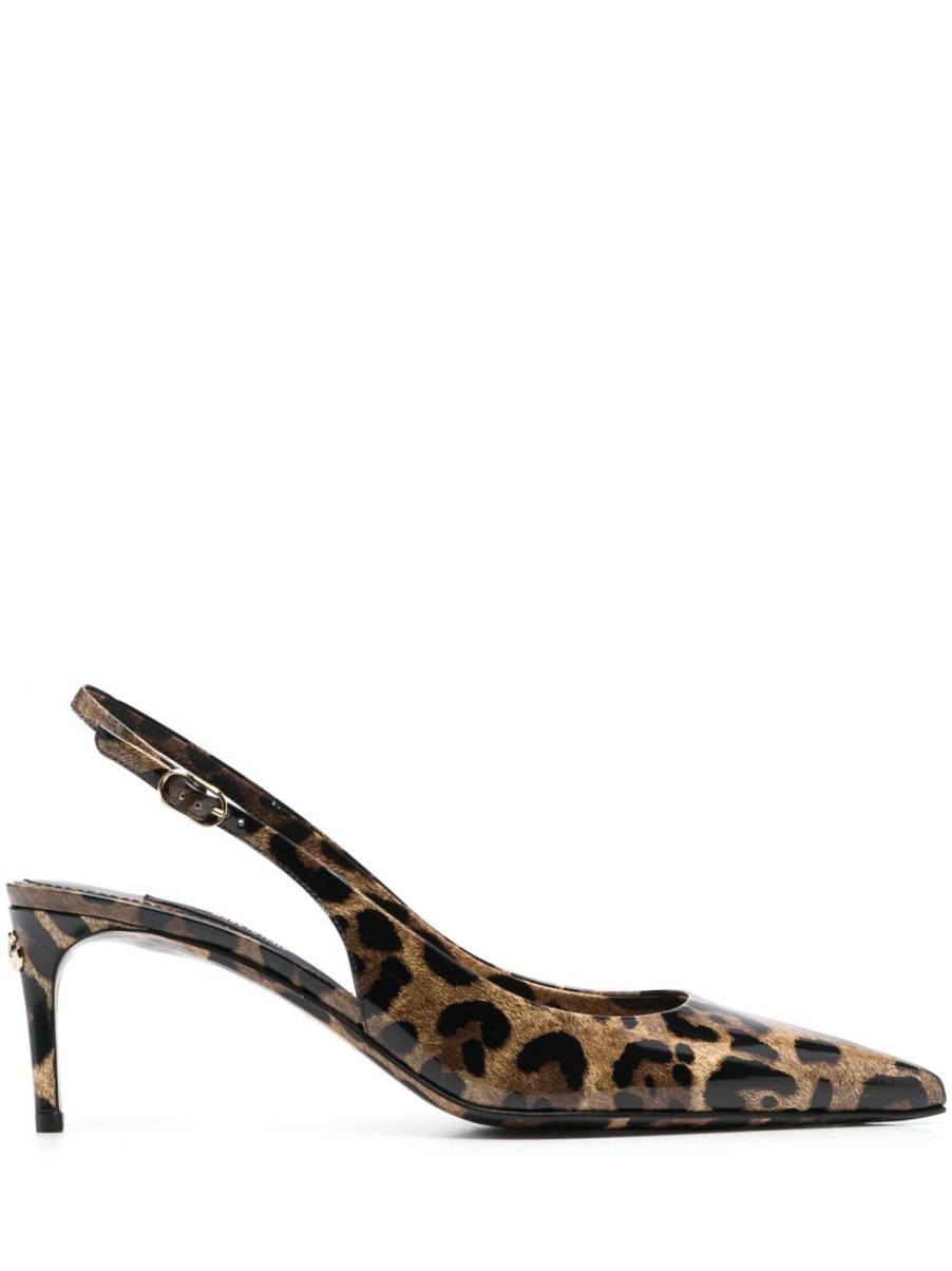 Damen DOLCE & GABBANA Slingbacks | Slingback 60Mm Mit Leo-Print