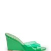 Damen BETTINA VERMILLON Wedges | Britney Mules In Grun